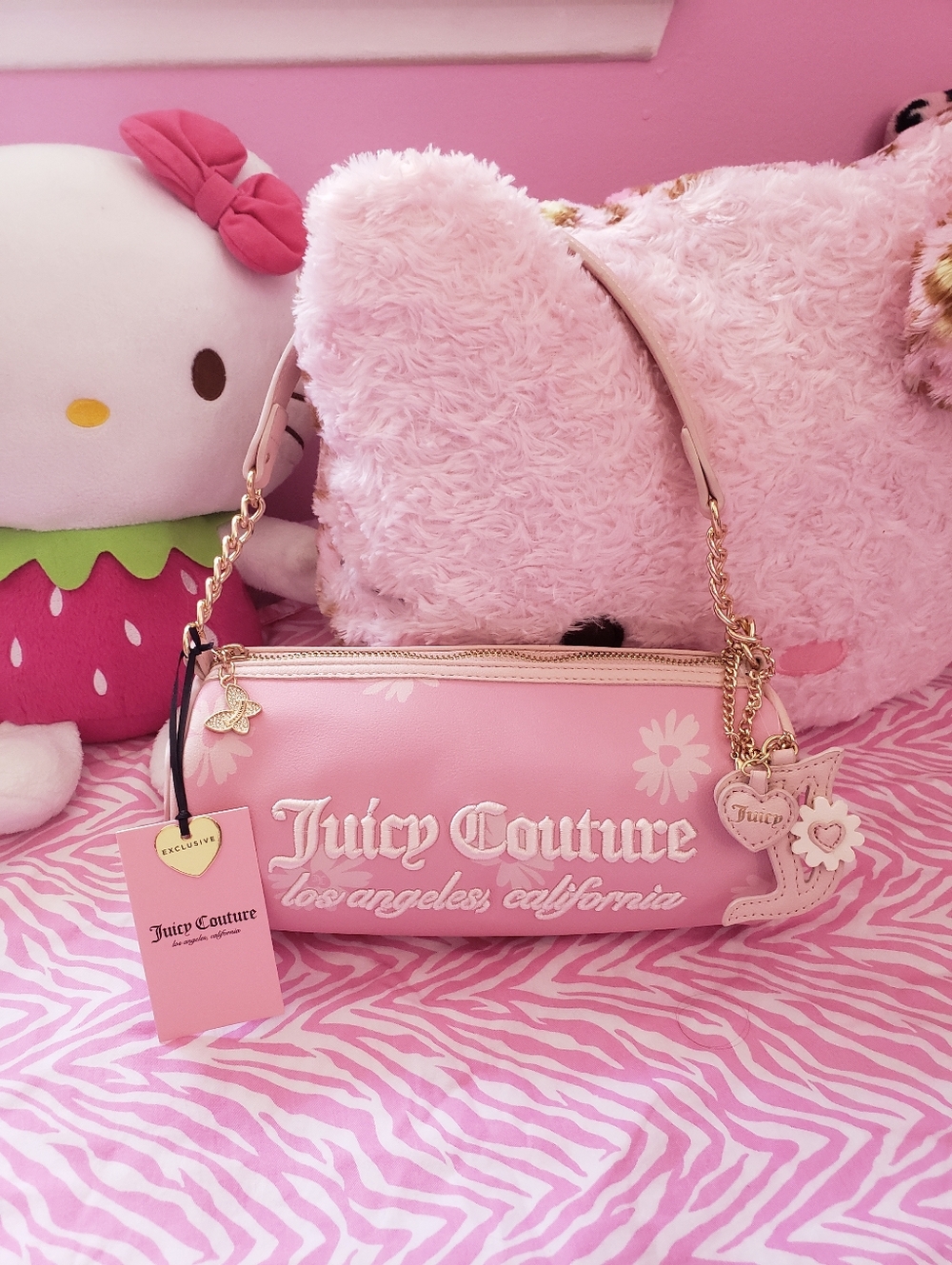 Juicy Couture "Daisy for Juicy" Barrel Bag Flamingo/Powder NWT